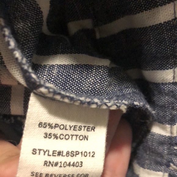 Lydelle striped paper bag shorts. - Picture 7 of 7